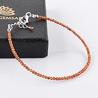 Vista 57 de InfinityGemsArt Natural Bracelet For Women Gemstone Micro Beads Dainty Jewelry Christmas Gifts for Women, Birthstone, Stone Jewelry 925 Sterling