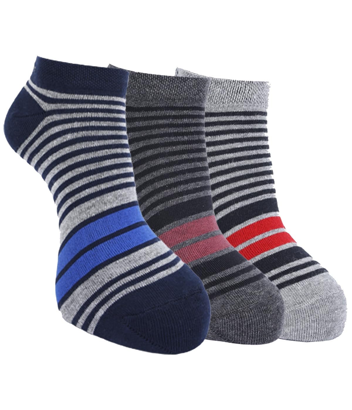 force nxt BY Dollar Socks for Men Solid Ankle Length Cotton Socks, Free Size, Pack of 3 (Multicoloured)-picture-39