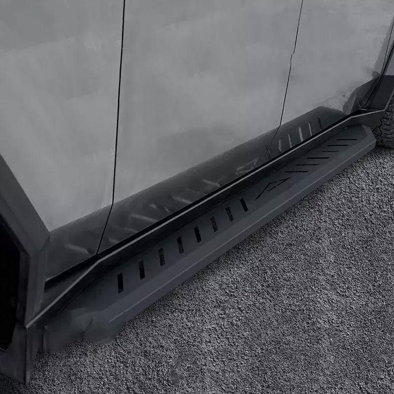 Juego 2 estribos laterales aluminio negro para Tesla Cybertruck miniatura 3