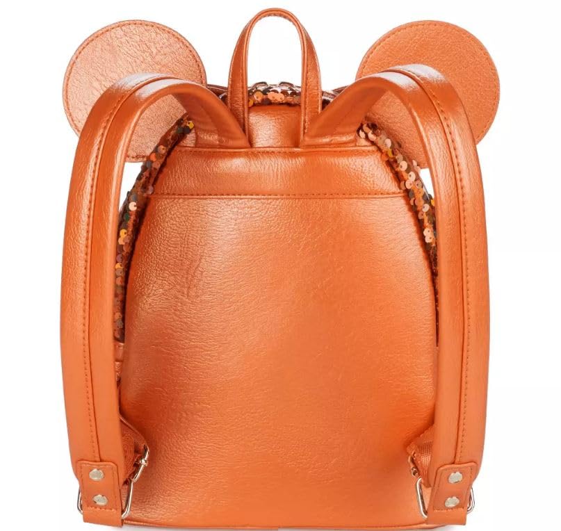 Theme Park Merchandise LF Minnie Orange Peach Punch Apricot Crush Sequined Mini Backpack2
