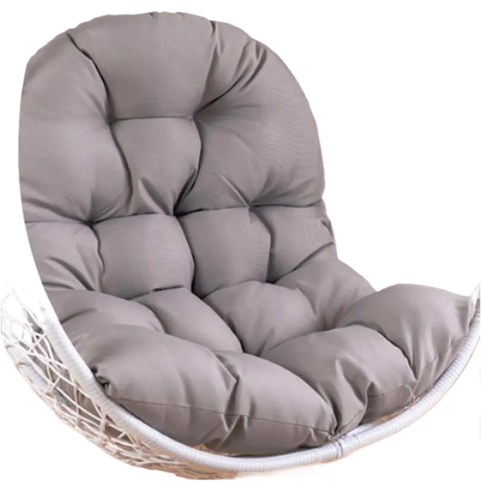 MFWHEFJ Egg Chair Cushion Egg Chair Cushion Seat Pad Swing Hanging Chair Mat Pillow Patio Garden Outdoor Thickened Hammock Rocking Chair Seat(Gray)