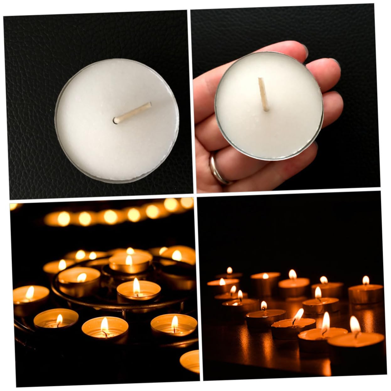Baluue 100 Piezas Velas de Té Pequeñas sin Humo Velas Votivas Prácticas de Uso Diario Artículos para Bodas Decoración