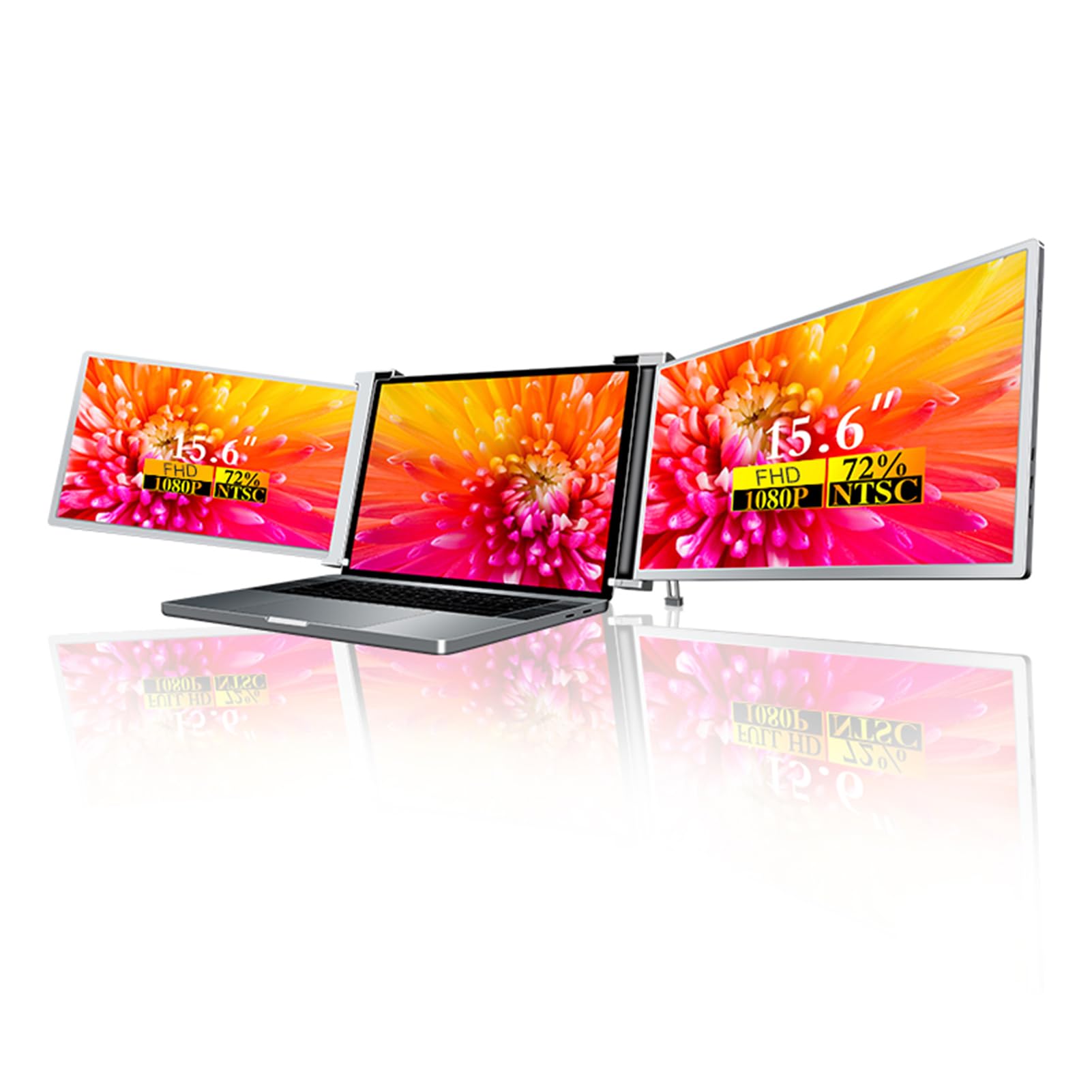 Amazon.co.jp: BUZHI 15.6インチポータブルトリプルスクリーンモニター 