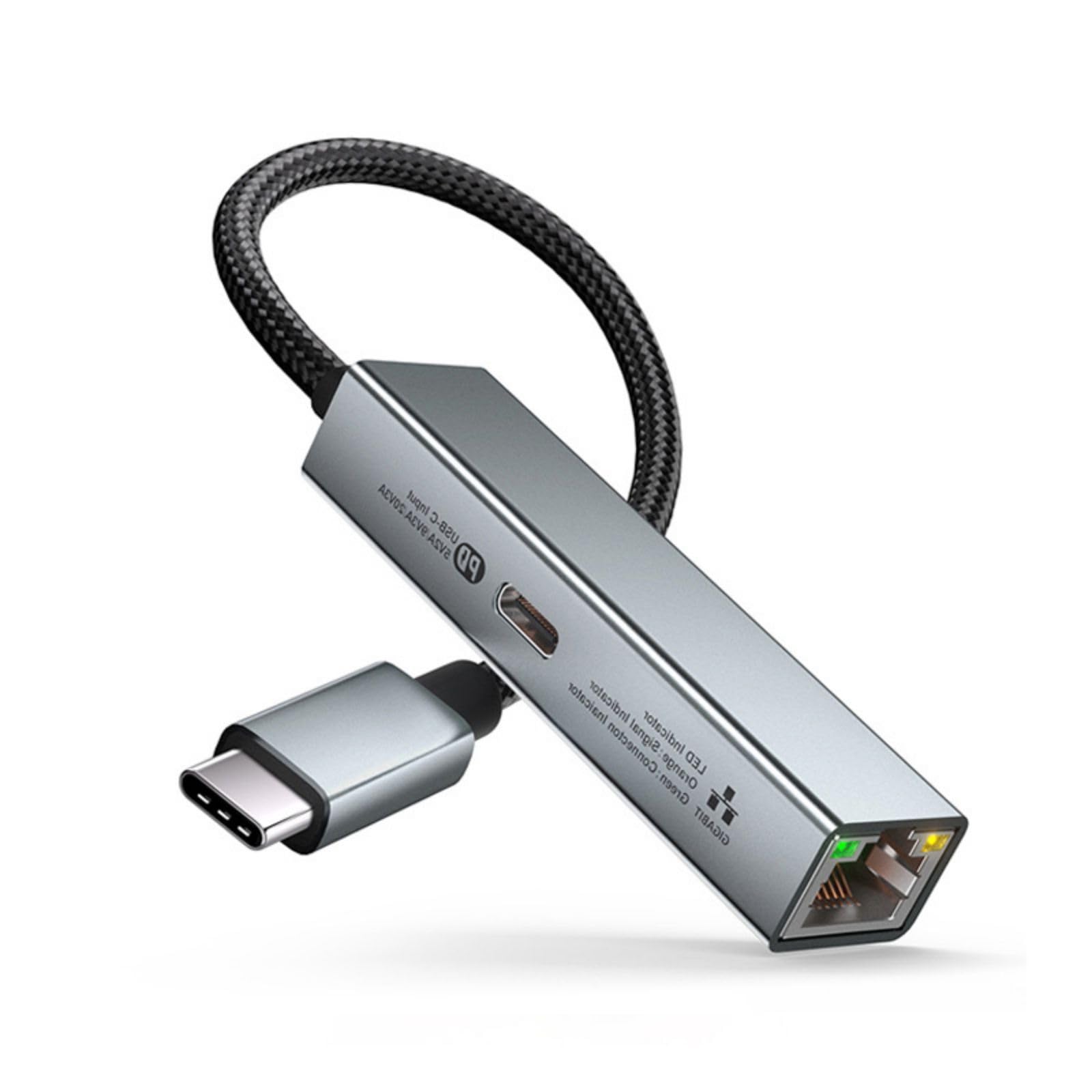 CHENZILIN Highly Speed Ethernet Networking Adapter, USB C to Ethernet Adapter USB Type C RJ45 Connectors for Phone Pad,