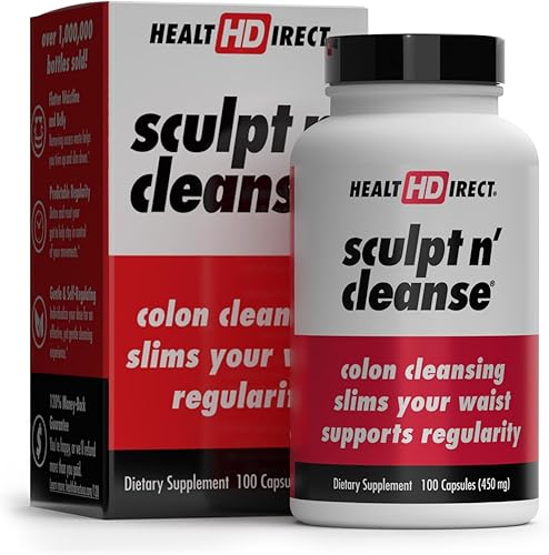 Sculpt n Cleanse 100 ct limpieza de colon desintoxicación pérdida de peso y suplemento energético aumentado vegano sin transgénicos