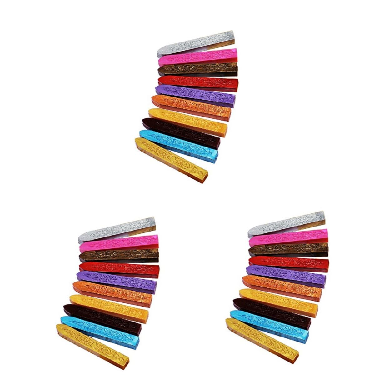 3stücke Farben Antike Gravierte Wachssiegel-sticks Für Retro-vintage-wachssiegel-stempel Ohne Docht Vielseitig Einsetzbar Zum Briefversiegeln Und Mehr