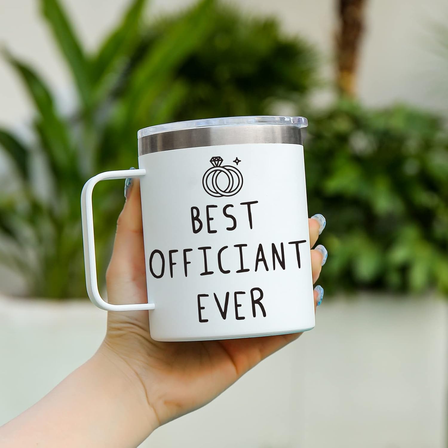 Wedding Officiant Gift Coffee Mug, Gift From Bride & Groom, Thank You Gift for Wedding Officiant, 12oz Officiant Mug Best Officiant Ever Coffee Mug from Couple(White) - Image 4