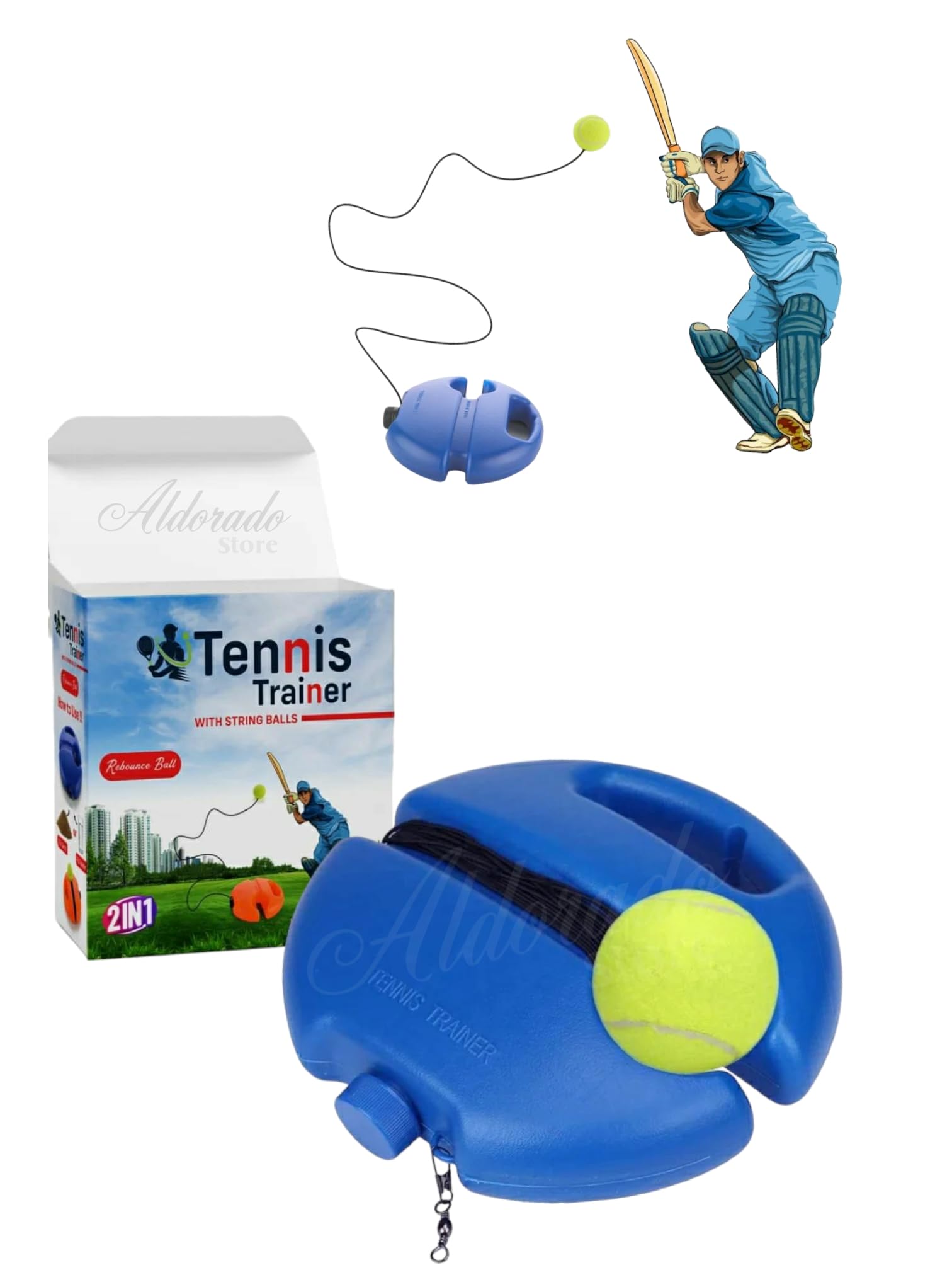 Aldorado Tennis Trainer Rebound Ball with String Convenient Tennis Training Gear Tennis Practice Device Solo Tennis Training Equipment for Self-Pracitce |Tennis Practice Trainer (B0D5MGM4NF) Amazon Price History, Amazon Price Tracker