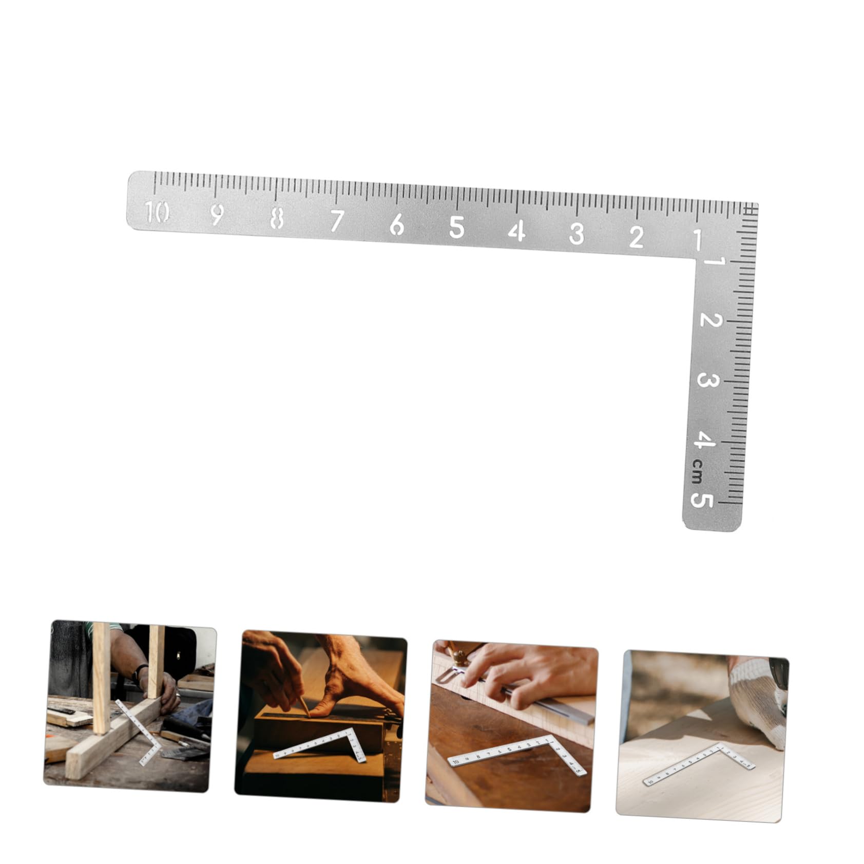 NUOBESTY 4 Pièces Carré Règle De Mesure Pour Le Travail Du Bois Pince D'angle Pour Le Travail Du Bois Outils De Mesure Règle En Métal De Construction s Acier Inoxydable