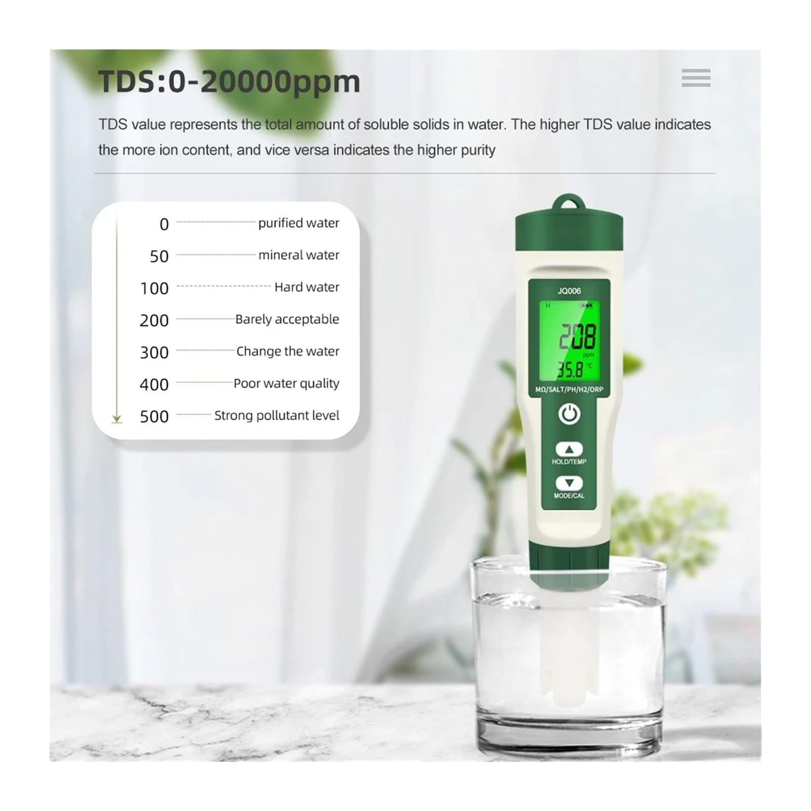 Bodenmessgerät, Digitales PH-Meter, 10-in-1-Tester for Widerstand/Nährlösung, Fruchtbarkeit/H2/Temp/ORP/EC/TDS/Salzhalt/SG/PH-Meter, Wasserqualitätstester Für Gartenarbeit und Landwirtschaft