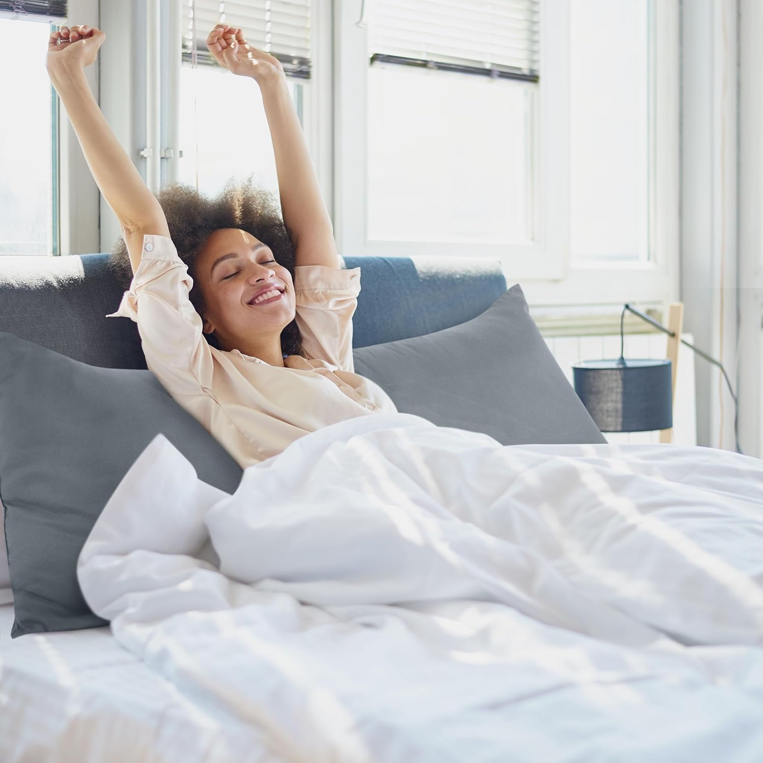 Utopia Bedding Cuscino per Dormire laterale 40x145 cm, Cuscino Lungo Per Gravidanza e Sostenere la Maternità, Cuscini Corpo (Grigio)