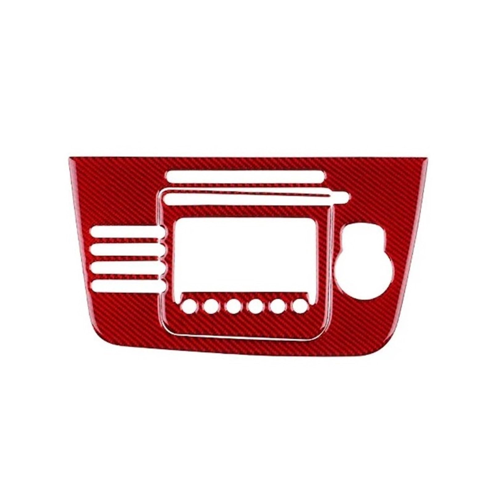 Vnhlotvjl Red Carbon Real Soft Carbon Fiber Car Central Air Cd Panel Sticker Compatible For Seat Altea 2004-2008 Lhd Trim Interior Accessories(Red Carbon)