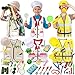 3 Sets Kids Dress Up and Pretend Play Clothes for Toddler 3-7 Ages, Role Play Construction Worker, Chef, Explorer Dress Up Vest for Boys Girls Costumes Accessories Play