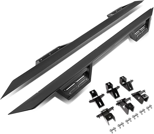 Miniatura 9 de DNA MOTORING Estribos de 6 pulgadas compatibles con 18-22 Wrangler JL Unlimited 4-Dr, barras Nerf con revestimiento de polvo, STEPB-ZTL-8140-BK