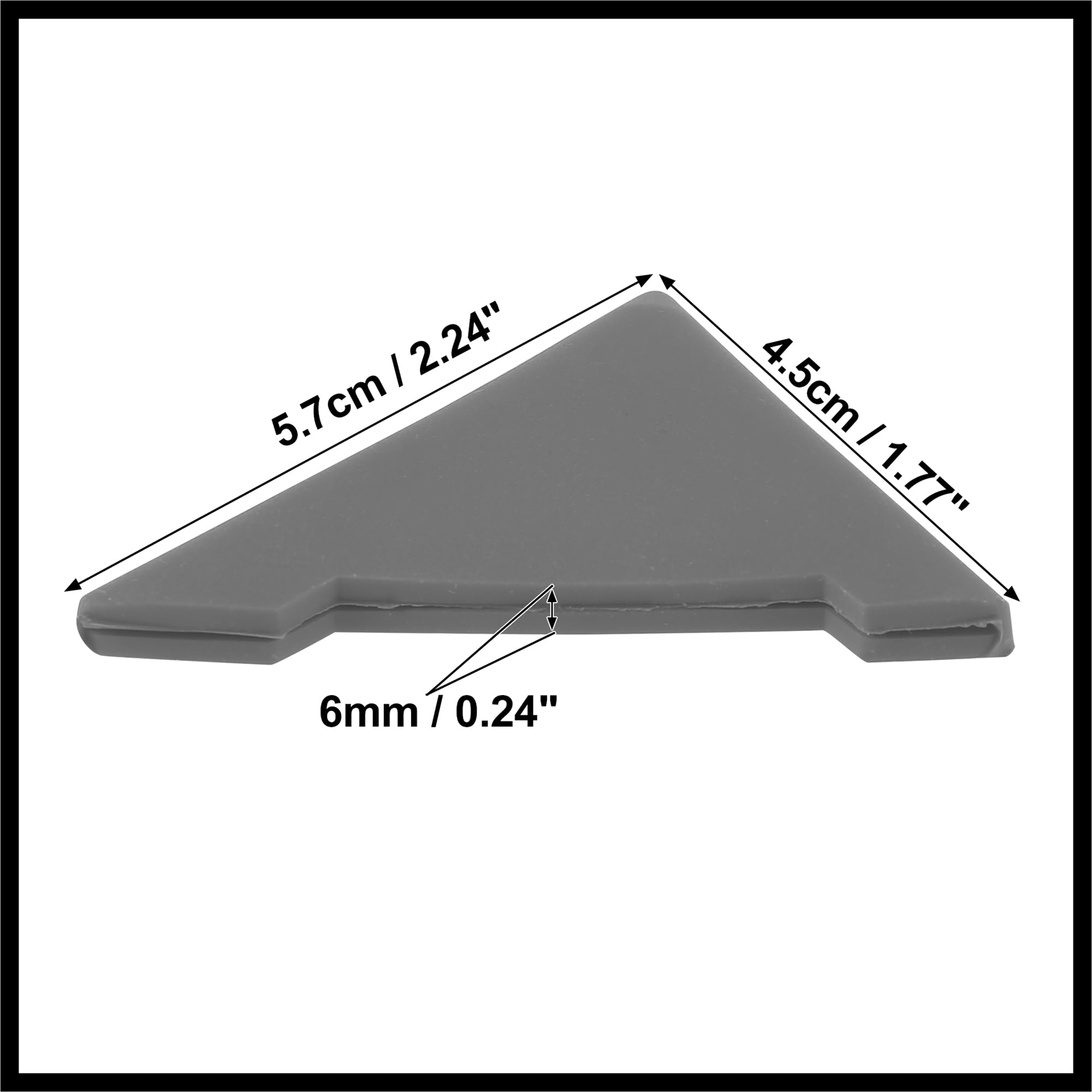Hihaha 2pcs PVC Universal Car Door Corner Edge Guards Bumper Protector Gray Durable Material - Image 2
