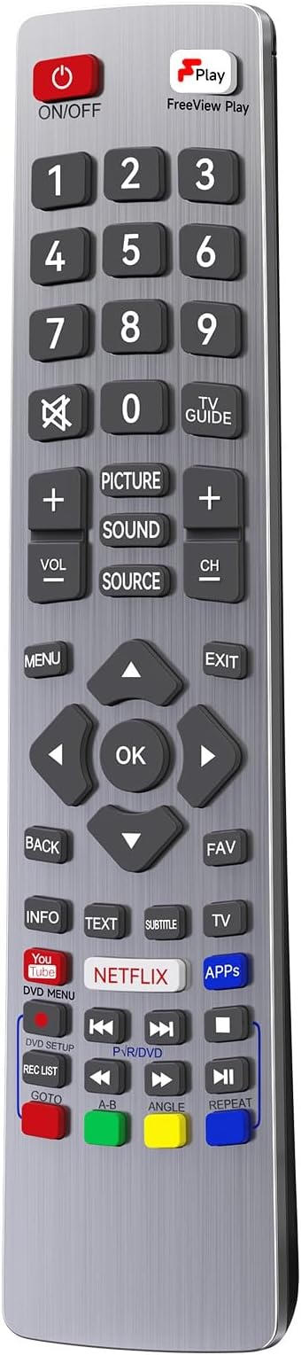 – Generic SHW/RMC/0121 Replacement Remote Control Compatible with Sharp Aquos Smart TV LC-40FG5141KF LC-40FG5151KF LC-40FG5341KF, with 4 Shortcuts Button (No Setup Required)