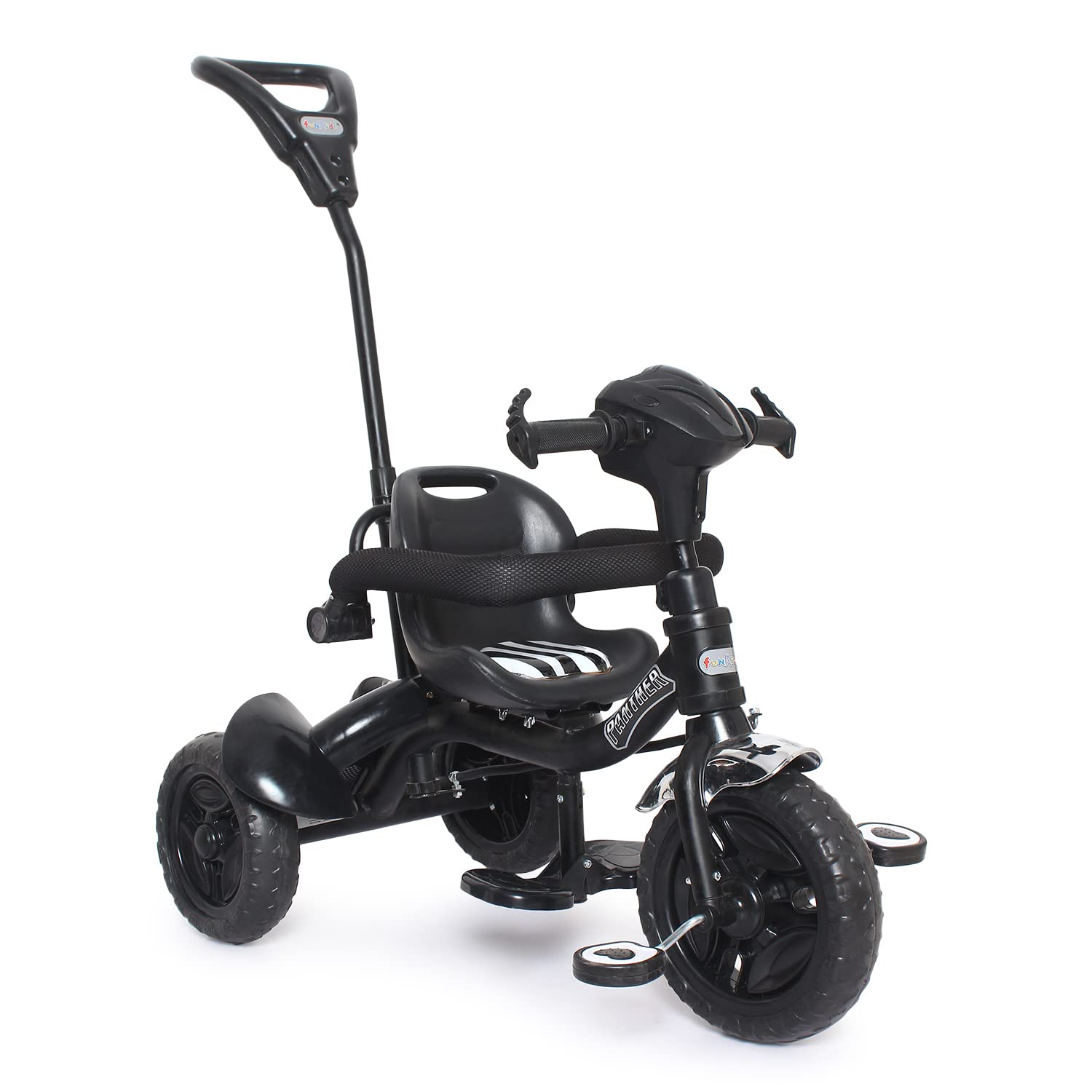 Fun Ride Kids Tricycle Panther 2 in1 for 1 to 5 Years - Plug and Play Baby Trike with Music and Lights with Removable Parental Control Handle - Black (Weight - Upto 25 Kg) (B09Z8C7J1Z) Amazon Price History, Amazon Price Tracker