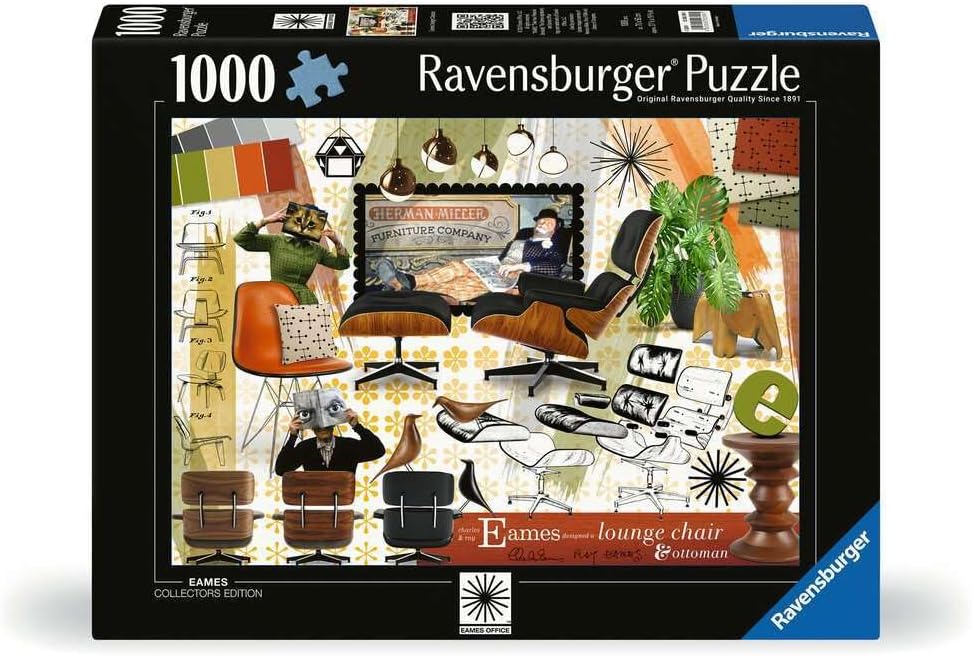 Ravensburger Eames Design Classics 1000 Piece Jigsaw Puzzle for Adults - 12000399 - Handcrafted Tooling, Made in Germany, Every Piece Fits Together Perfectly