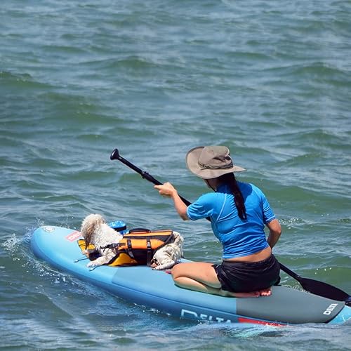 Miniatura 5 de Inflatable Stand Up Paddle Board with SUP Accessories & Backpack. Paddle Boards for Adults. Non-Slip Deck, Wide Stance, Bottom Fin, Double Action