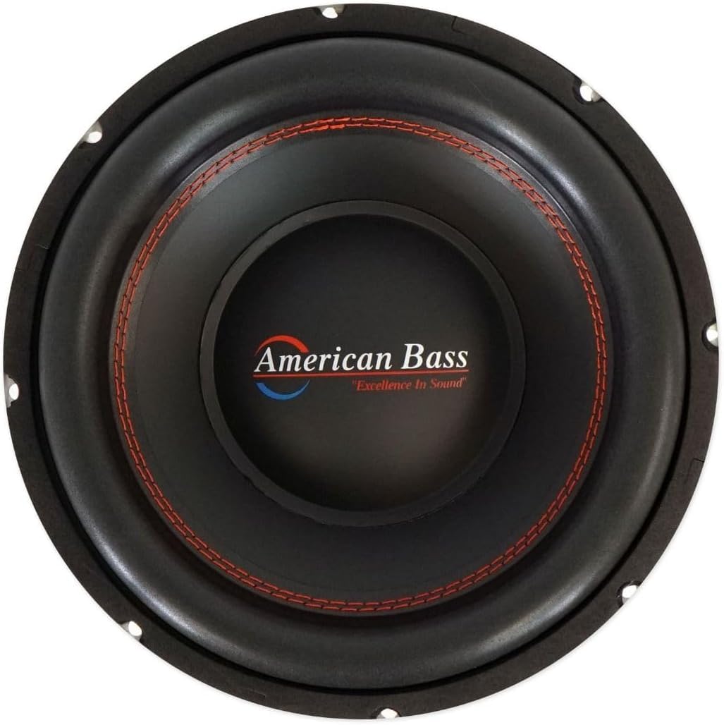 American Bass Titan 25.4 cm subwoofer, 800 W RMS / 1600 W Max, podwójny 4 omy, cewka głosowa 7.6 cm, stożek kevlarowy, ciężki tłoczony kosz, wysokowydajny, 10-calowy subwoofer samochodowy sterownik