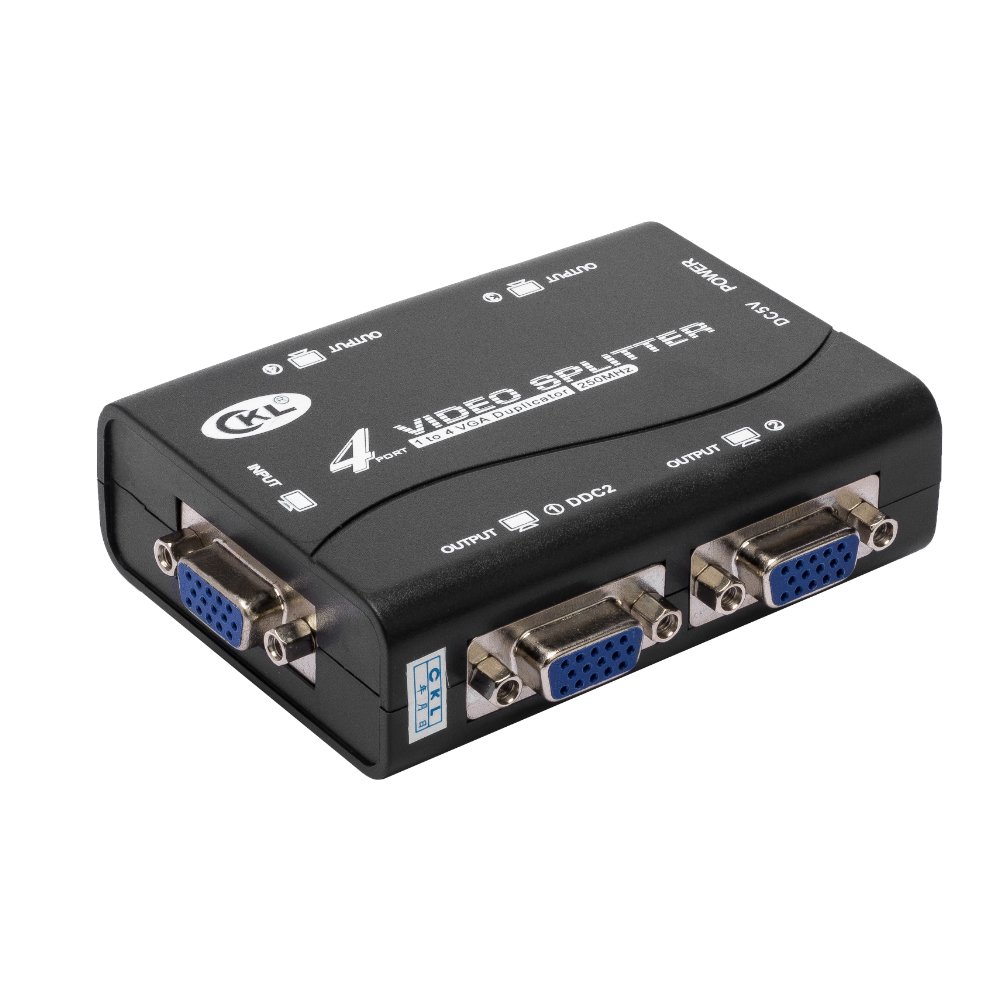 VGA Splitter 4 Port 1 PC to 4 Monitors 