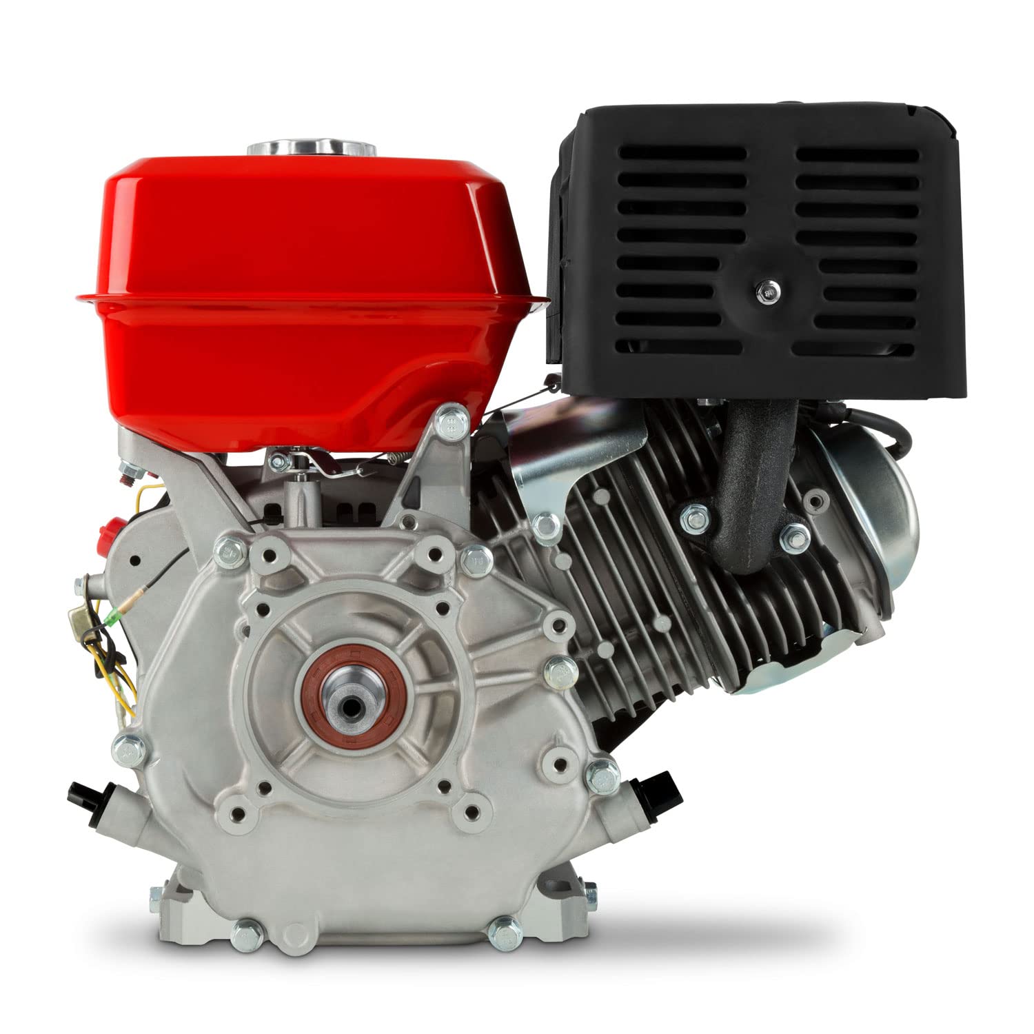 EBERTH 15 CV 11,03 kW moteur à essence avec arbre conique de 22 mm Ø, moteur de karting, sécurité manque d'huile, 4 temps, 1 cylindre, 420 ccm de cylindrée, refroidi par air, démarrage par câble