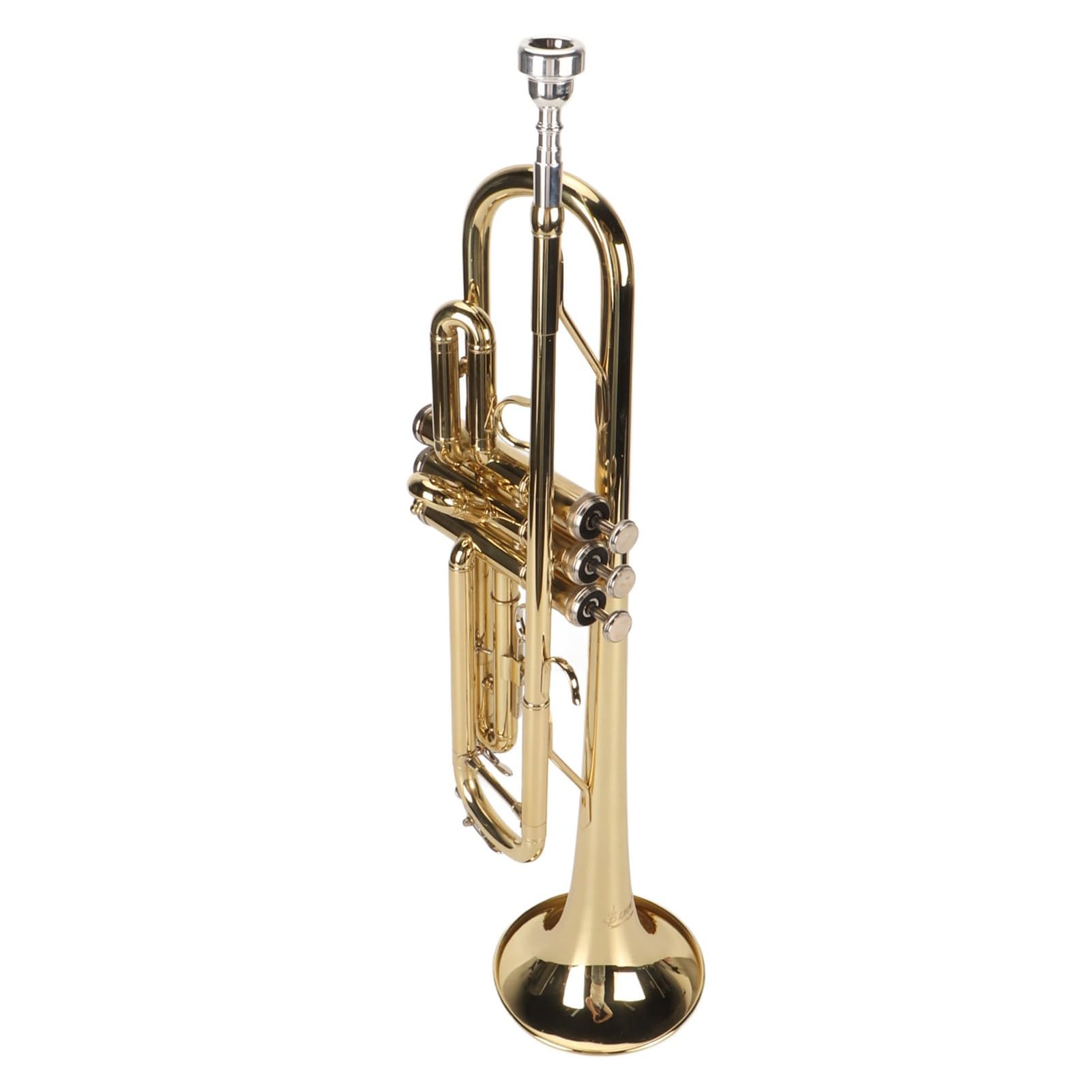 Ensemble de Trompettes en Sib, Instrument à Vent de Trompette à Touches Confortables pour les Débutants pour une Performance Quotidienne (GOLD)