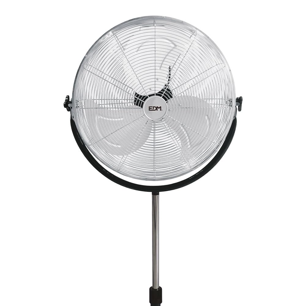 Electrodomesticosweb Ventilador de pie Industrial 120w 50cm EDM Altura Regulable 68-88cm EDM
