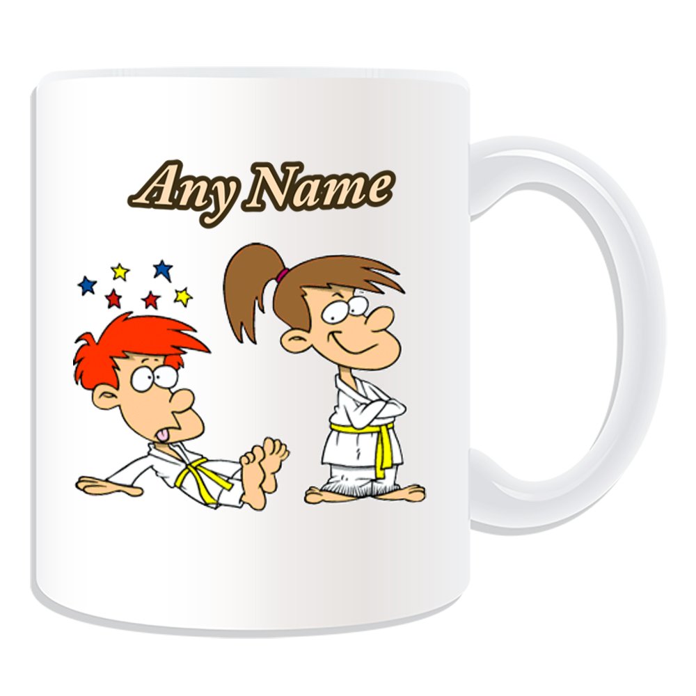 UNIGIFT Personalised Gift - Judo Girl Mug (Martial Arts Design Theme, White) - Any Name/Message on Your Unique - Kung Fu Japanese Japan Judoka