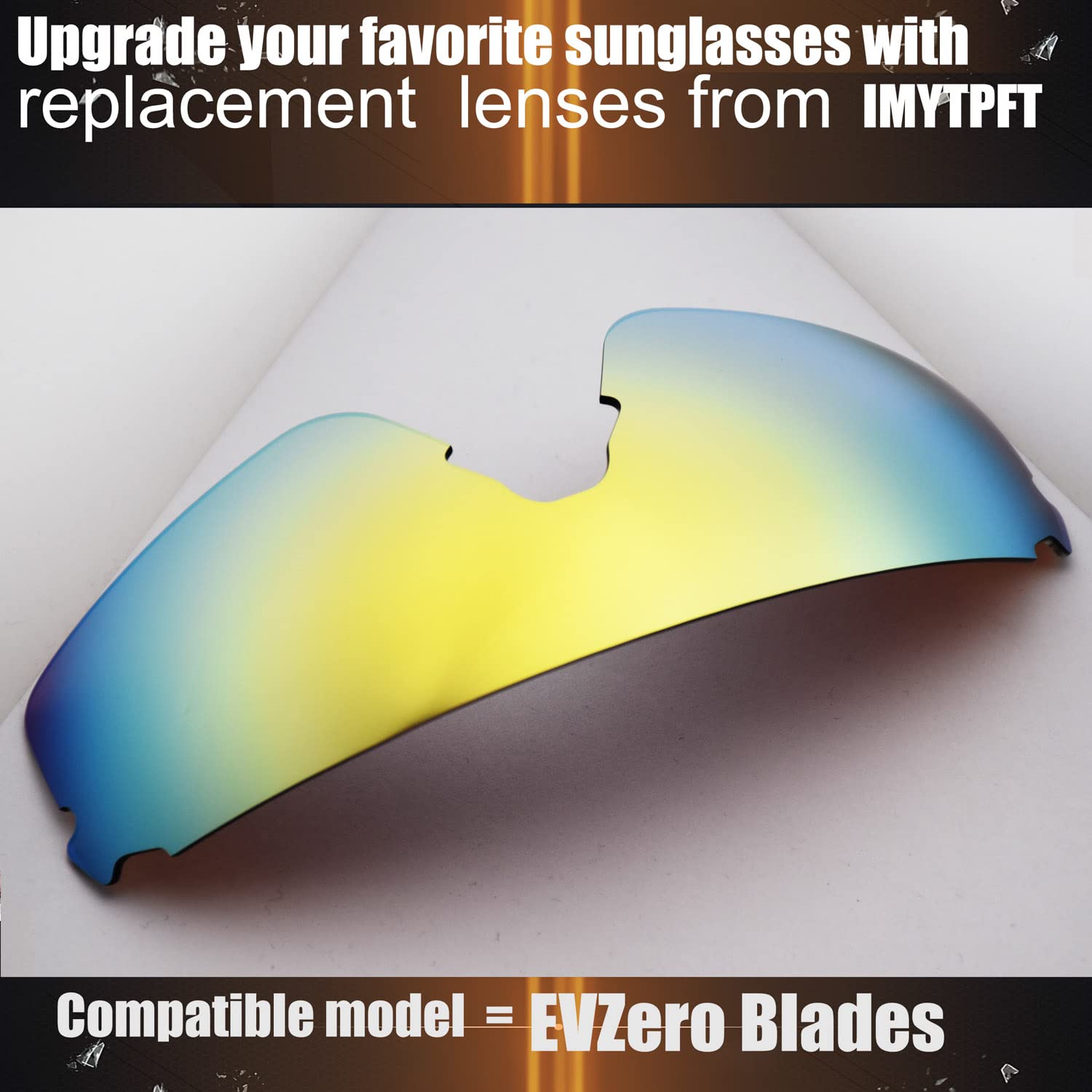 2 kompatible Ersatzklingen für Oakleys EVZero 24 K Gold polarisiert, 24 Karat Gold, Einheitsgröße