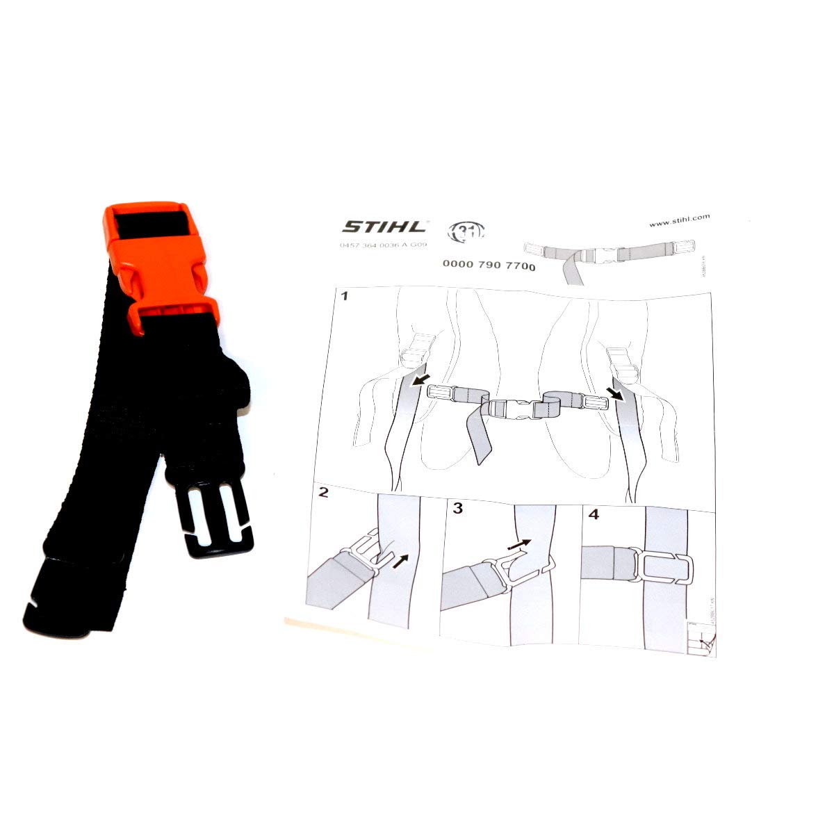 Stihl Pasek na klatkę piersiową oryginalna część OEM nr 0000 790 7700 nadaje się do następujących zastosowań: BR500, BR550, BR600, FS240C, FS240RC, FS260C, FS260RC, FS360C, FS410C, FS460RC