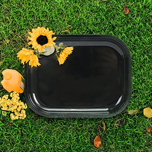 HOKirin Metal Tray with Soft Magnetic Lid,Metal Small Tray with Spill Proof Cover,Cute Black Blank Decorative Tray,Perfect for Home and On-The-Go,7” x 5.5” x 0.6“ - Image 7