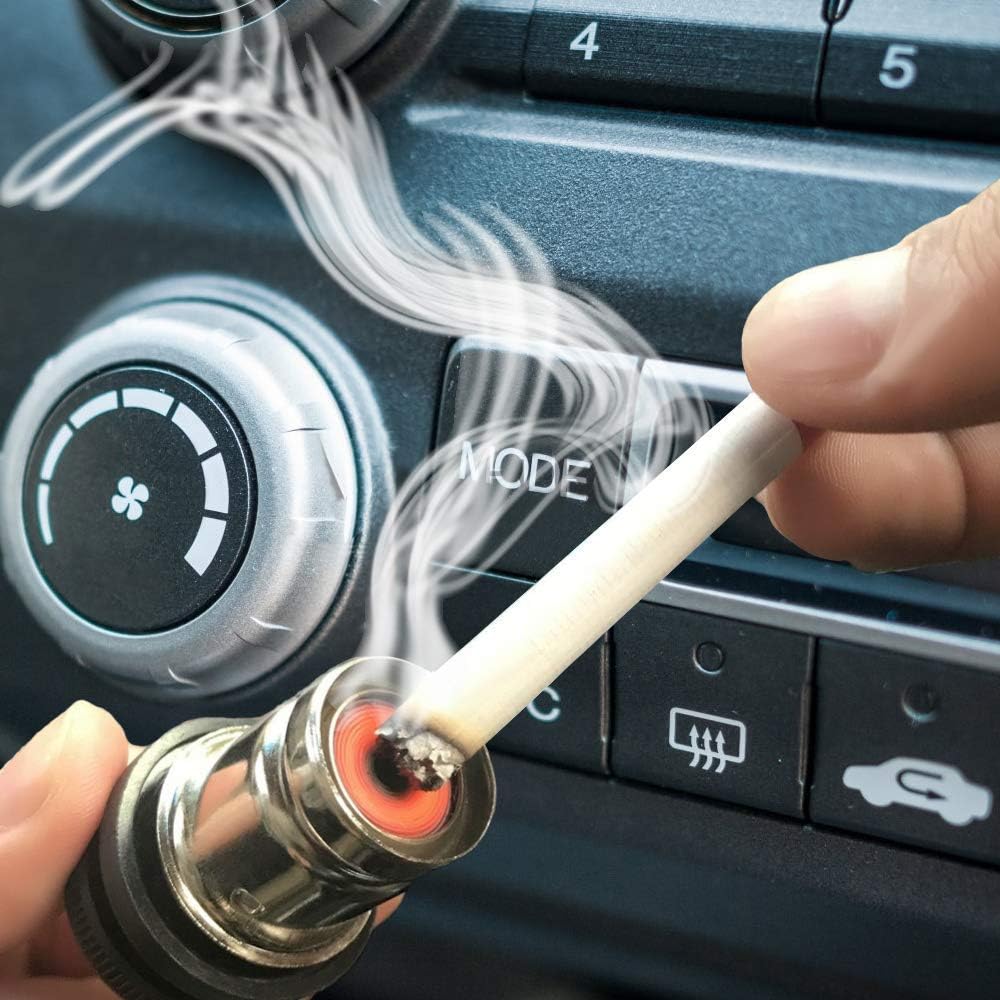 BREADEEP Auto Cigarette Lighter 2 Pack, Universal Car Cigarette Lighter Power Plug Replacement DC 12V