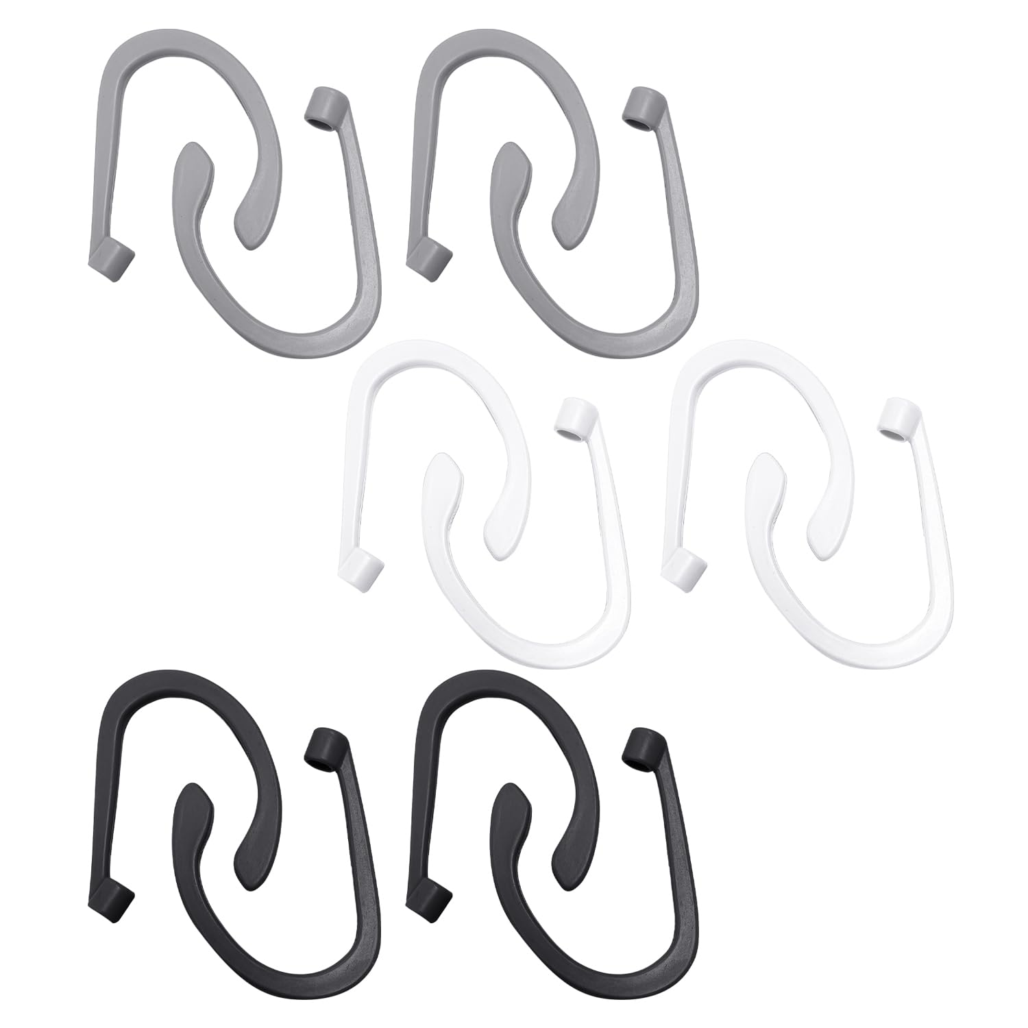 Lot de 6 paires de crochets d'oreille pour casque, anti-perte, anneau de fixation pour casque, crochet en silicone, cordon de sécurité universel, convient pour la course à pied, le sport
