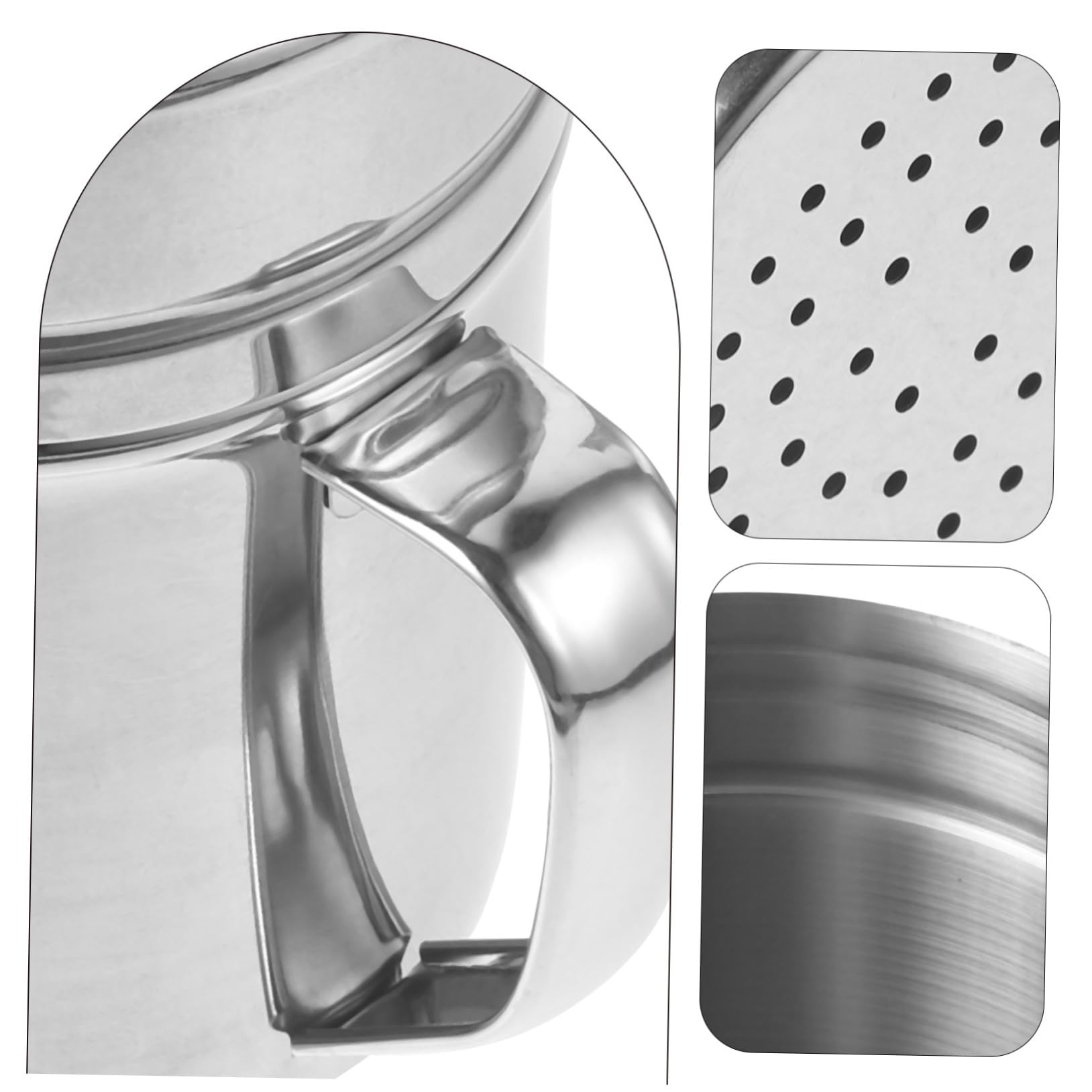 Unomor Kitchen Seasoning Jar Powder Sugar Shaker Flour Shaker Sugar Shaker Small Tank Sprinkler Spice Shaker Powdered Sugar Seasoning Shakers Large Salt Container Stainless Steel Silver