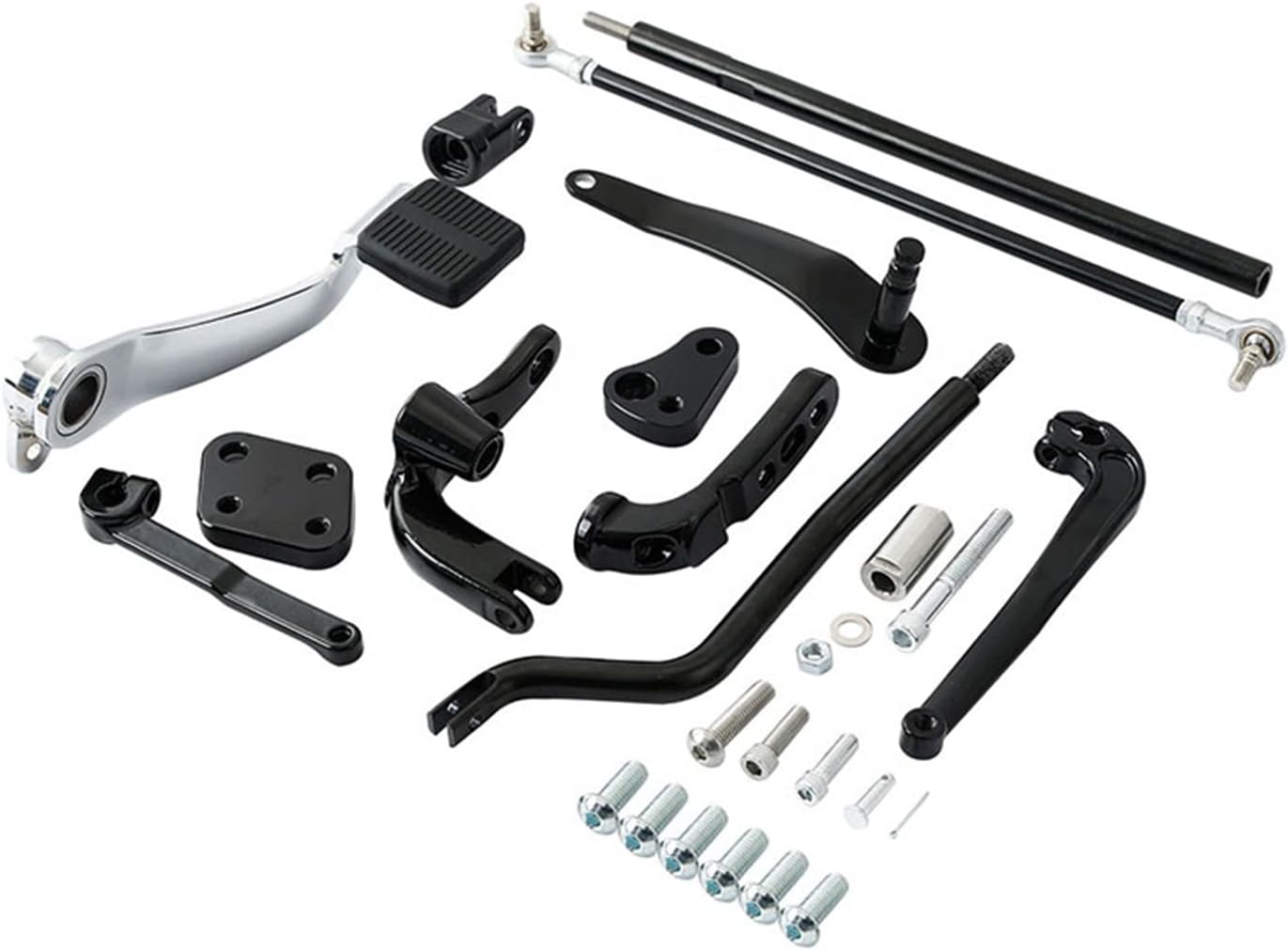 Motorcycle Reduced Forward Control Kit Compatible with Harley Dyna Super Glide Low Rider Street Fat Bob FXDB FXDL 2006-2017 Mid Controls