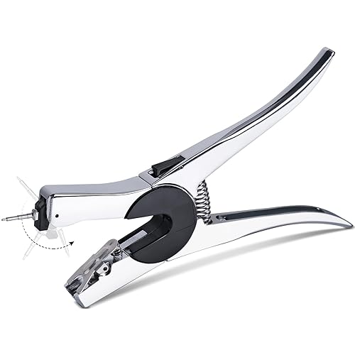 Etiquetador de oreja de ganado para ganado, aplicador de etiquetas de oreja de oveja, alicates de etiqueta de oreja de vaca resistente, herramienta