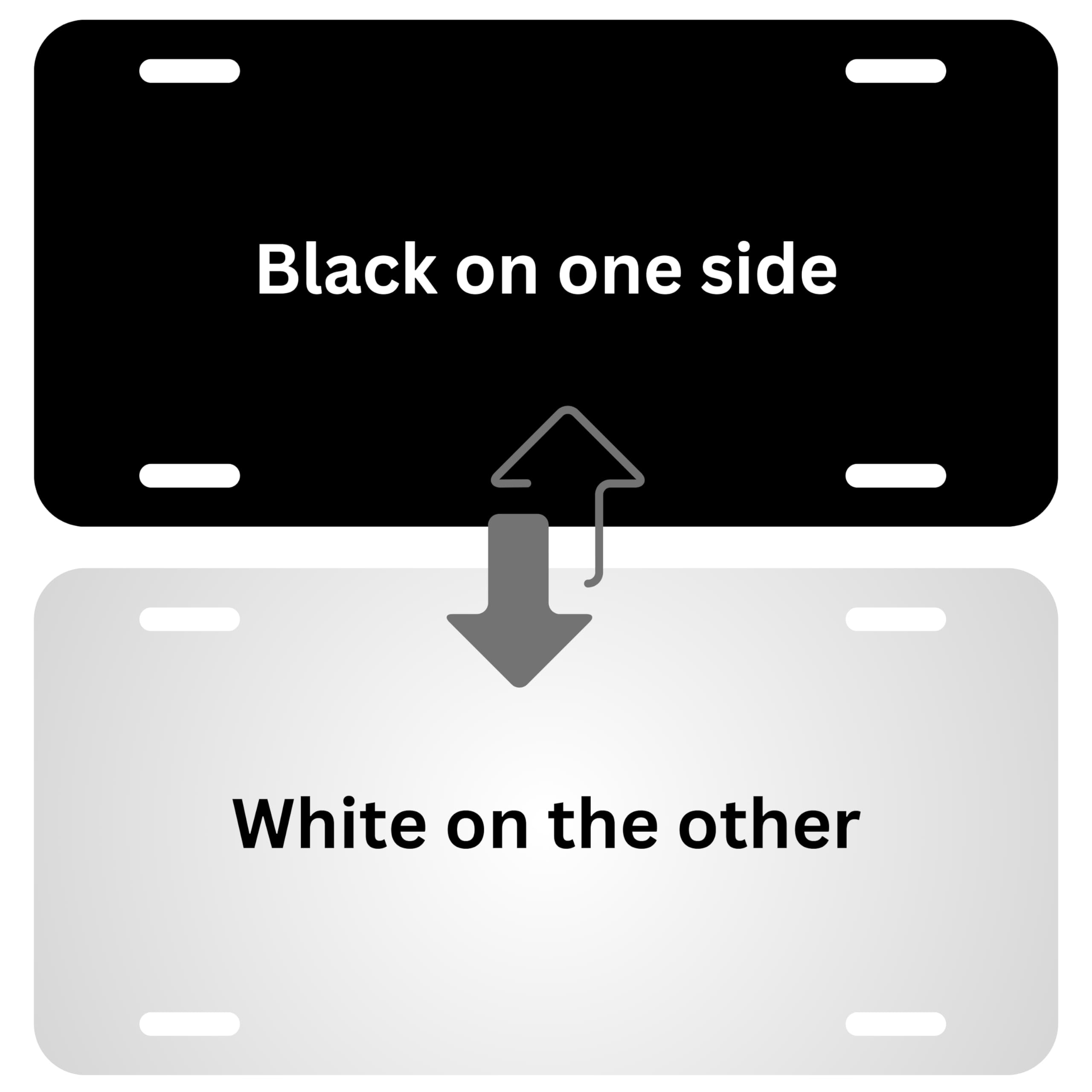 Blank License Plate (Flat Aluminum WHITE) (2pk)