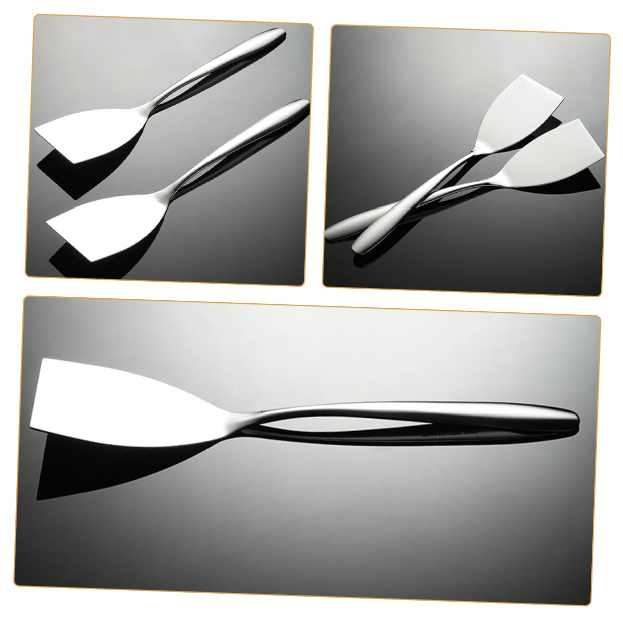 BESPORTBLE 10pièces Spatule Acier Inoxydable De Ustensile De Cuisine Polyvalent Pour Barbecue Et Repas Extérieur Design Moderne Et Compact