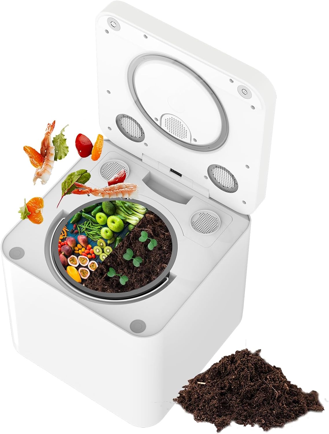 HYQNG Kompostbehälter für die Küche, 3,3 l, intelligenter