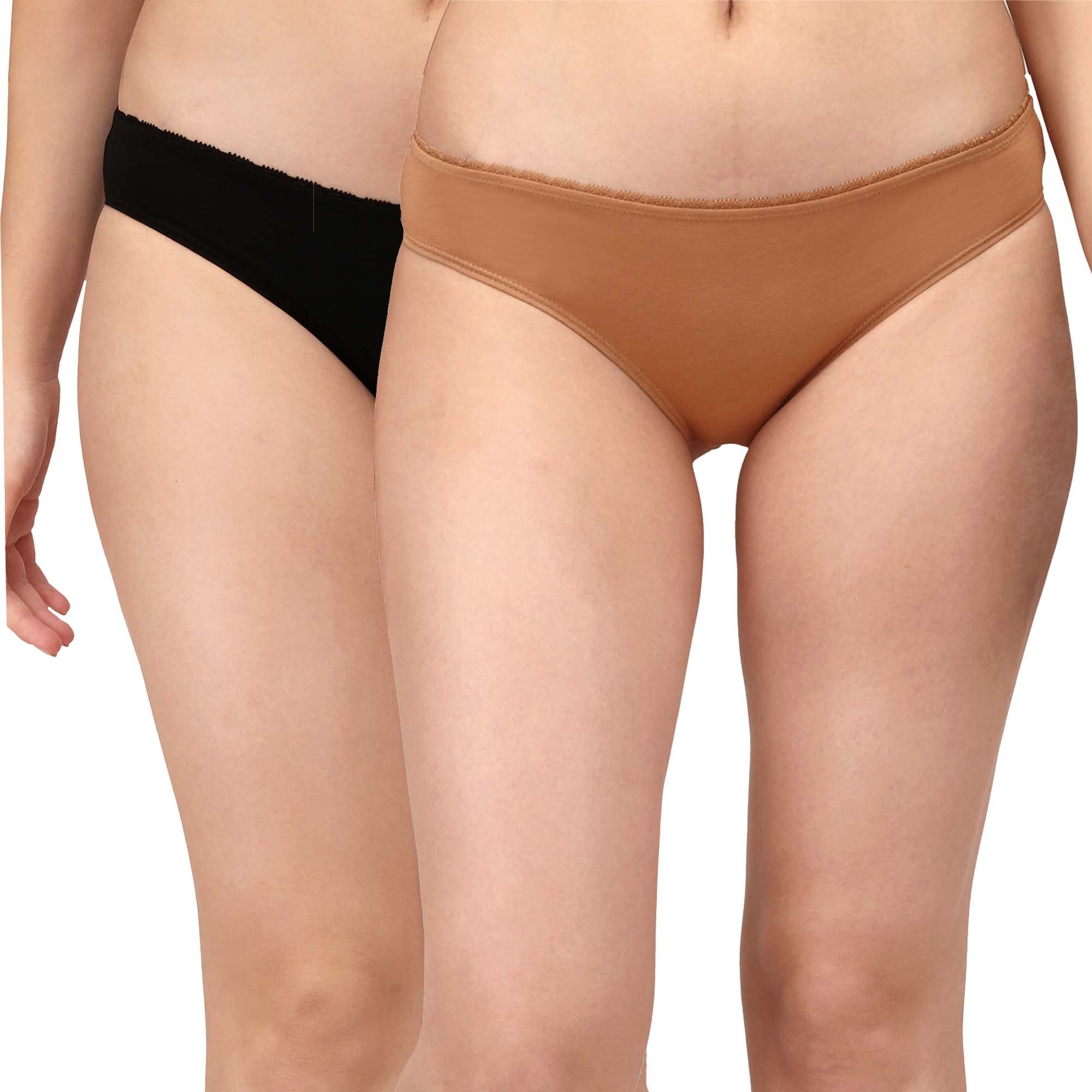 Women's Cotton Spandex Lace Brief (Pack of 2)-image-34