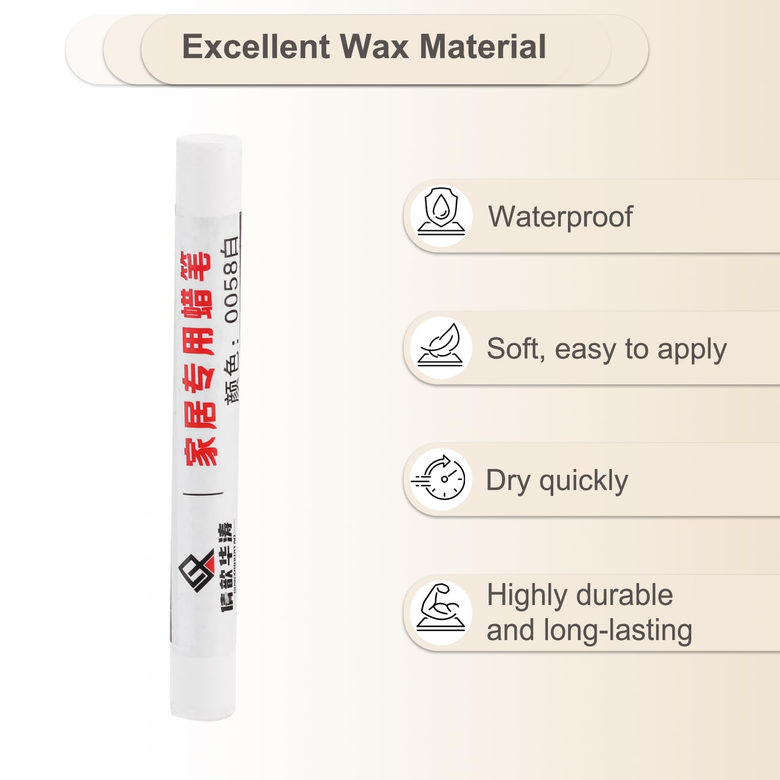 PATIKIL Furniture Repair Crayons, 12 Pcs Wax Wood Filler Sticks Wood Wax Crayons for Scratches Wood Floor, Holes, Tables, White - Image 3
