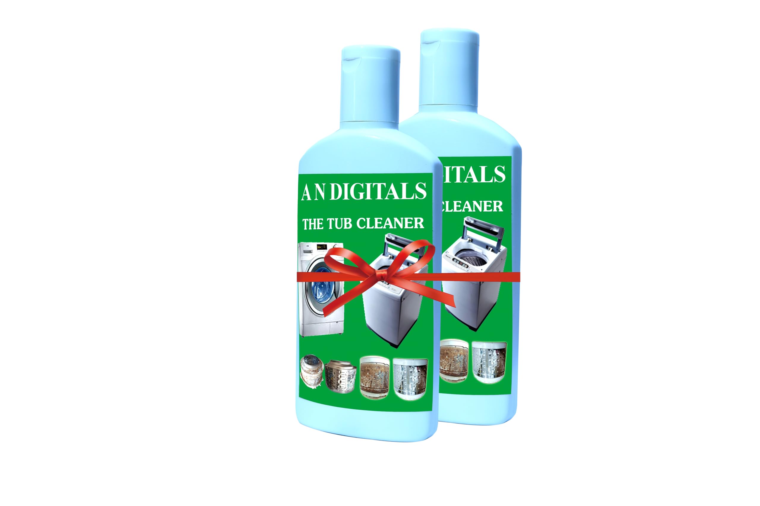 A N DIGITALS Washing Machine Tub Cleaner Liquid | Descaler for Front & Top Load Machine | Drum Cleaner/Tub Cleaner 100ml Each(Pack of 2).-image-13