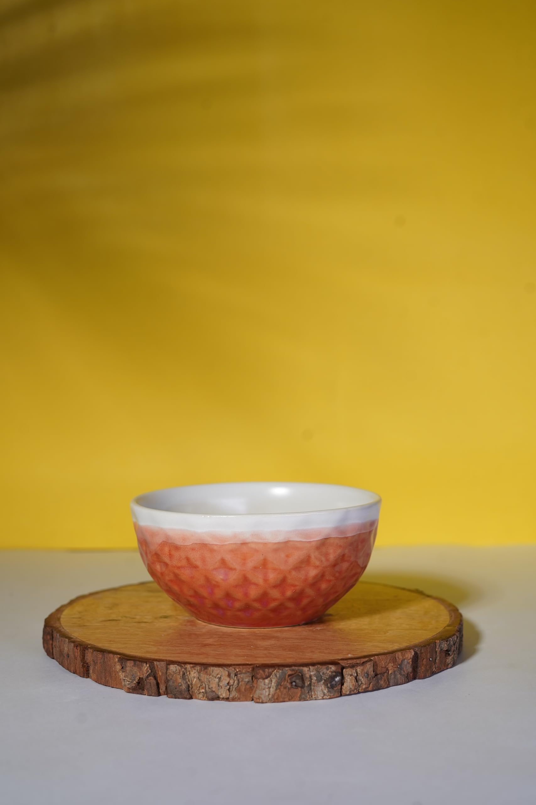 IZZYLYF 'Royal Pink' Ceramic Snack Bowl Set of 2 (450 ml Each) | Microwave & Dishwasher Safe Bowl Set for Party, Dinner Table & Gifting | Stylish & Fancy Design Bowl Set for Snacks, Desserts & Salads 2