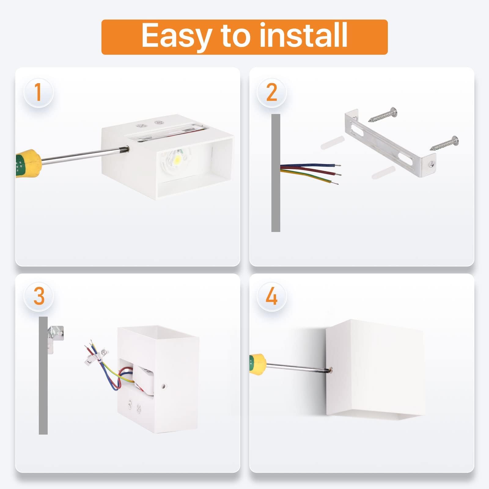 Lureshine LED Wandlamp 2 Stuks - 10W Warm Wit 3000K Up & Down - Zwart - Modern Design Voor Binnen