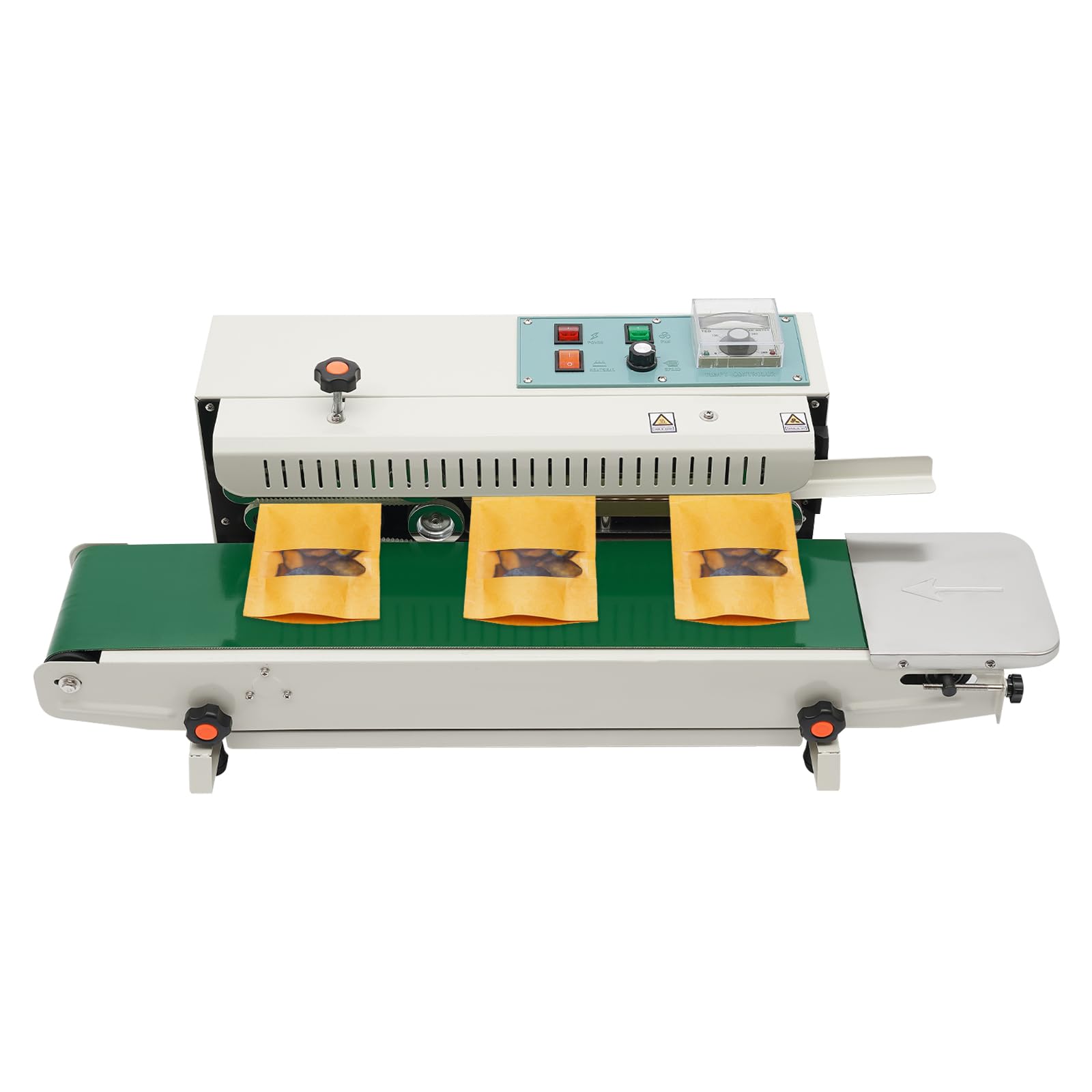 Sigillatrice automatica, FR-900, sigillatrice continua 0-300 ℃, per sacchetti di alluminio spessi 0,02-0,8 mm, sacchetti di plastica, sacchetti di carta kraft
