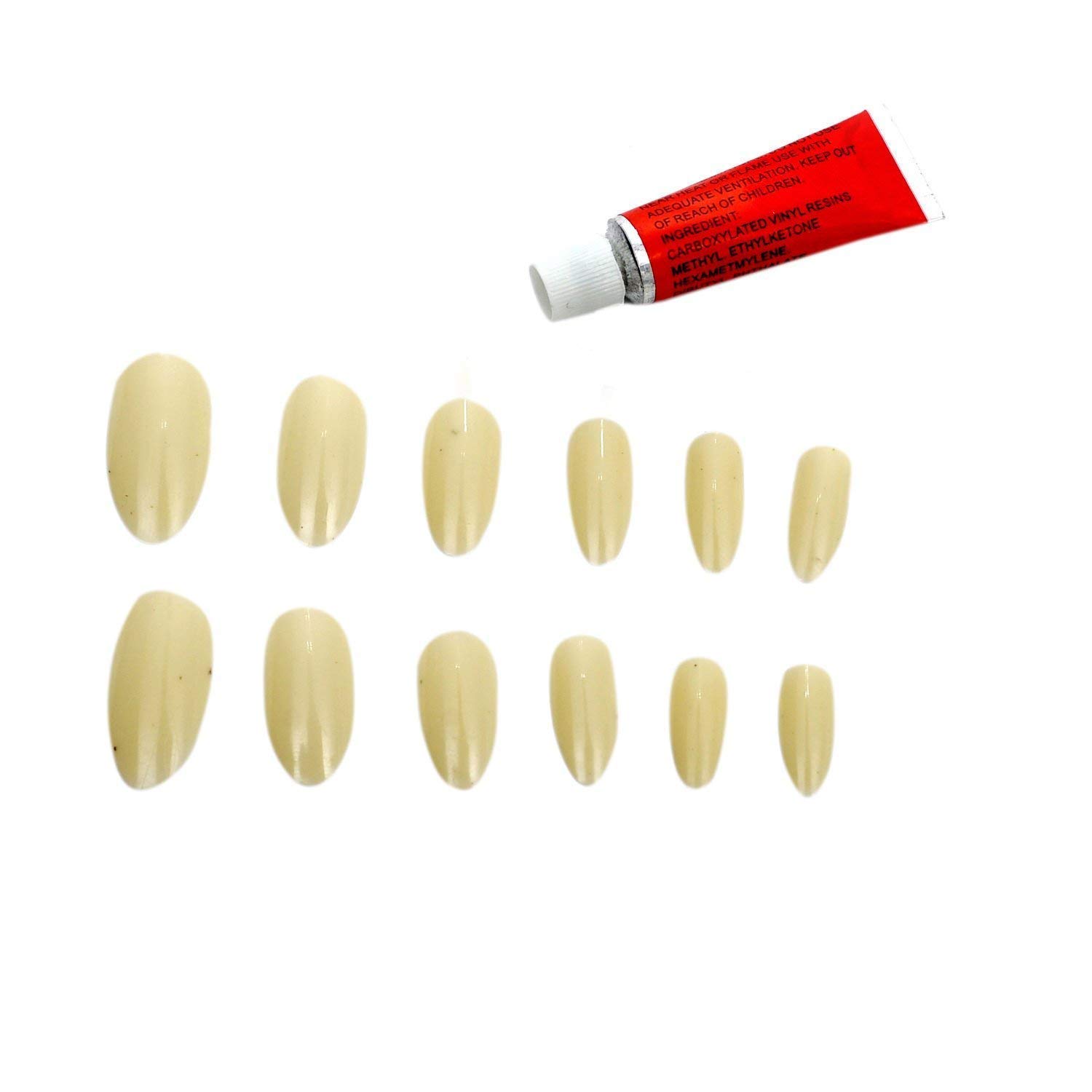 Parveen Enterprises-4 Set of artificial/false nails with glue for girls and women(Each set contain 10 nails and a glue)