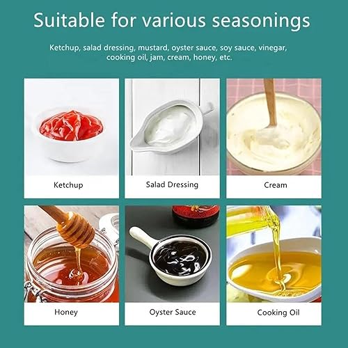 Miniatura 7 de Mini botella de salsa de tomate portátil, botellas exprimibles recargables para salsas, botellas de condimentos de plástico para lonchera, botellas