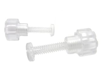 White Poly Carbonate Fasteners - 12pk Clear Plastic Bolts - Plastic Nuts #10-24