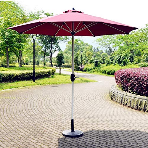 Parasol de jardin en alliage d'aluminium FACAI, élégance rouge 2.7M